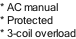 * AC manual * Protected * 3-coil overload